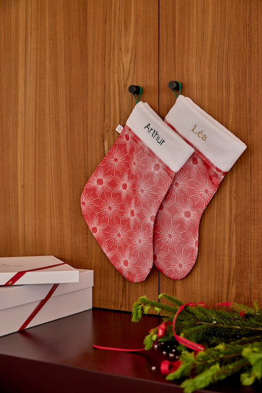 Sous Les Etoiles Christmas Stocking Red