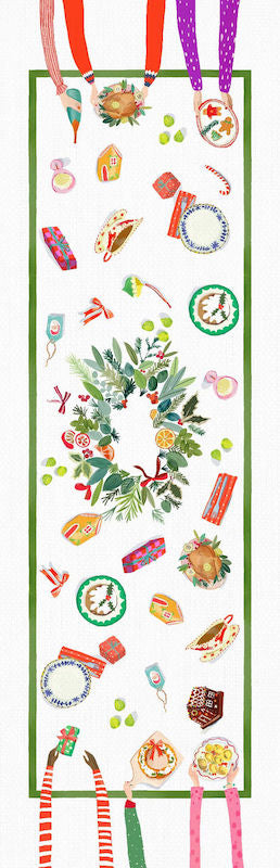 Hand On Xmas Table Linens