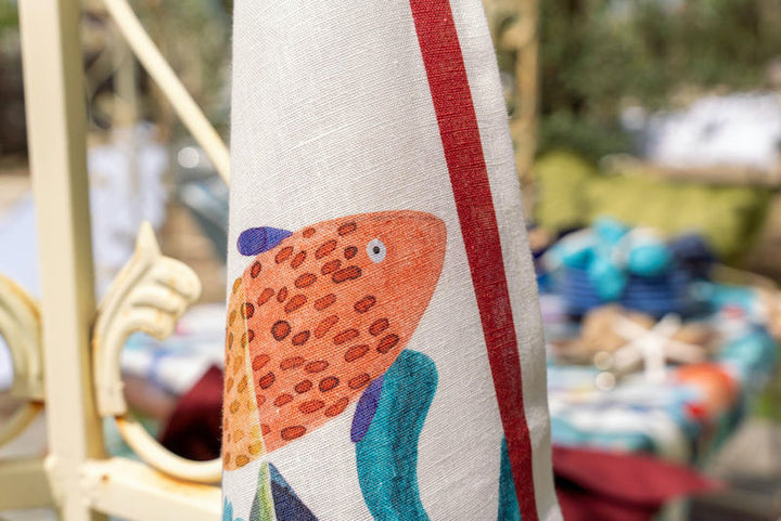 Poseidon Kitchen Towel Turchese