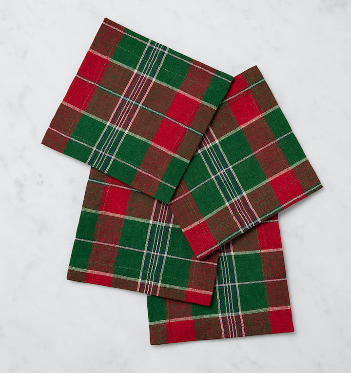 Masseria Table Linens Emerald/Red