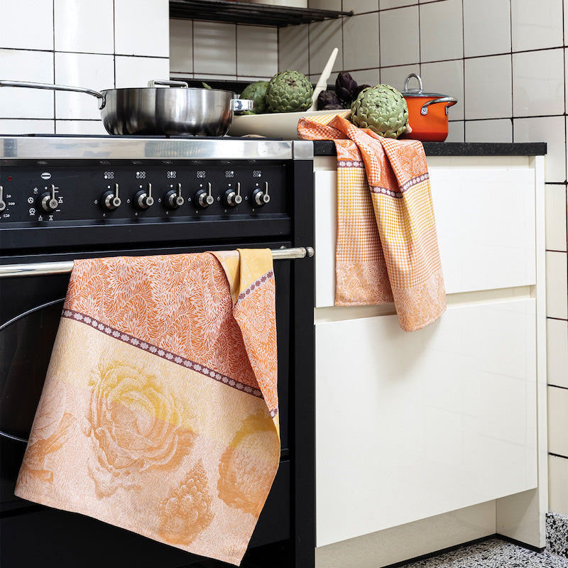 Jardin des Choux Tea Towel Green