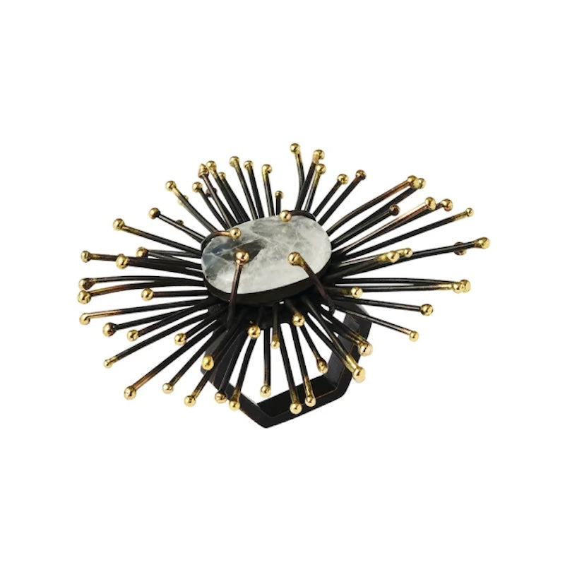 Flare Napkin Ring Gold & Black