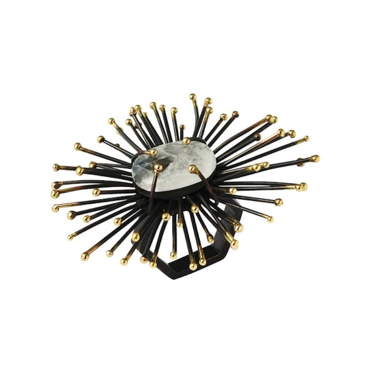 Flare Napkin Ring Gold & Black