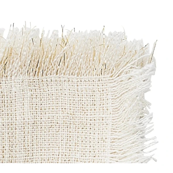 Fringe Tablecloth in Natural and Gold