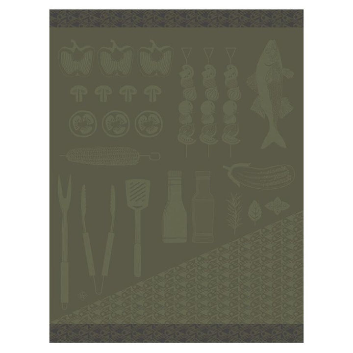 Braise Tea Towel Green