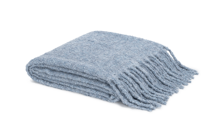 Matouk Poncho Throw Hazy Blue