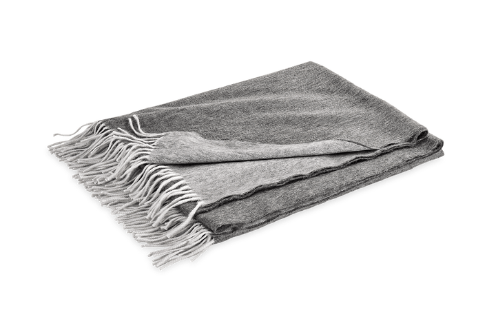 Matouk Paley Throw Heather and Charcoal