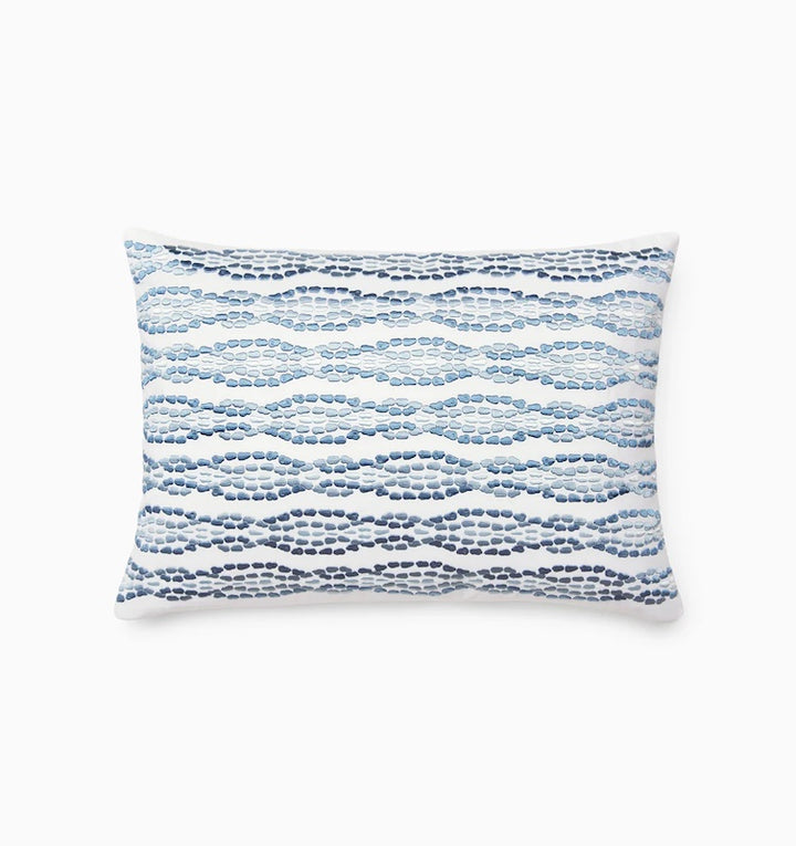 Cobblestones Decorative Pillows in White and Sea