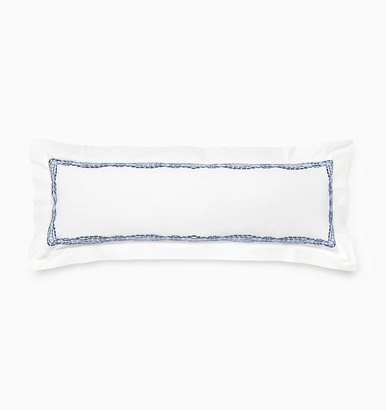 Cobblestones Decorative Pillows in White and Sea