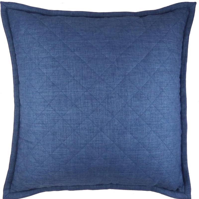 Faux Linen Coverlet Set in Indigo