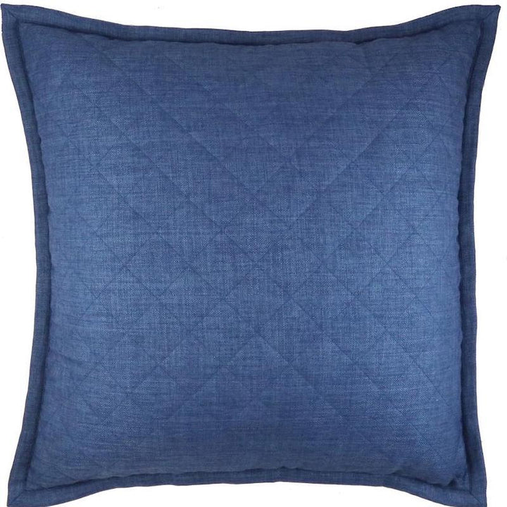 Faux Linen Coverlet Set in Indigo
