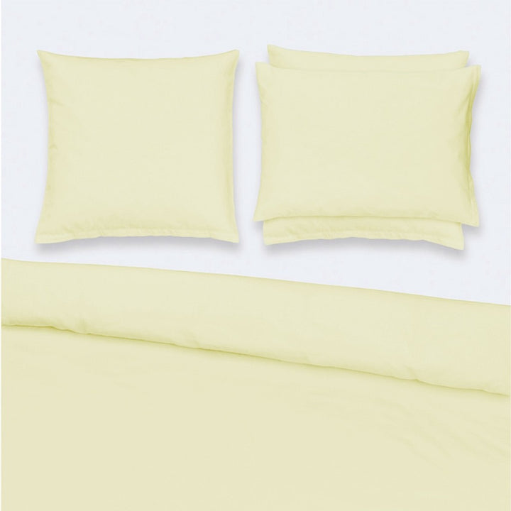 Satin Uni Fitted Sheets Lemon Sorbet