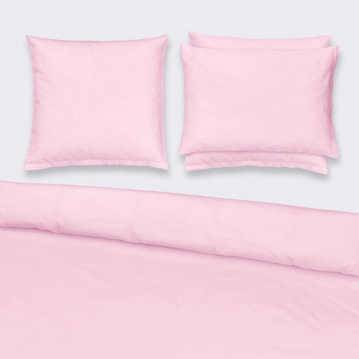 Satin Uni Fitted Sheets Light Pink