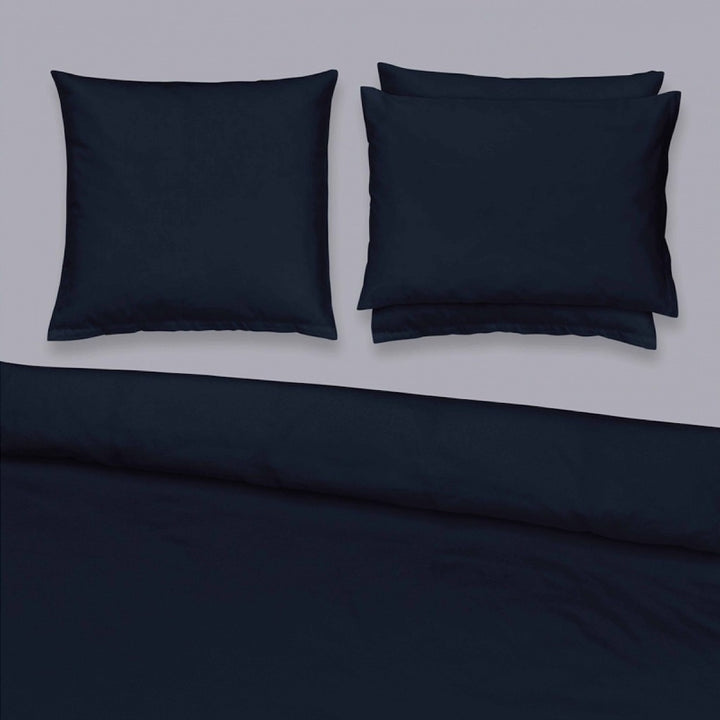 Satin Uni Fitted Sheets Navy