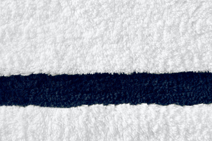 Lindo Bath Rug White/Navy