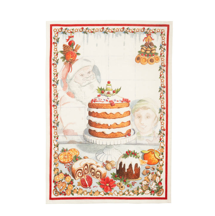 Noel Gourmand Tea Towel Cake