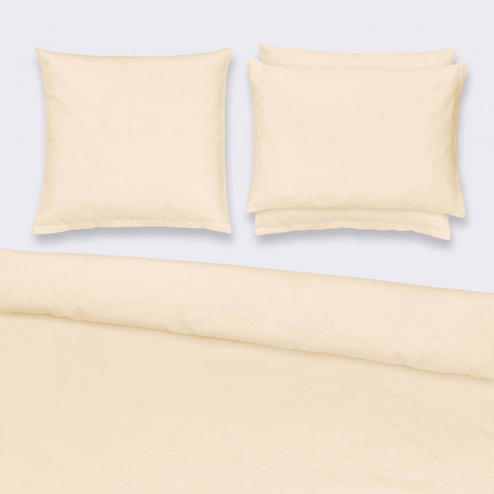 Satin Uni Fitted Sheets Off White