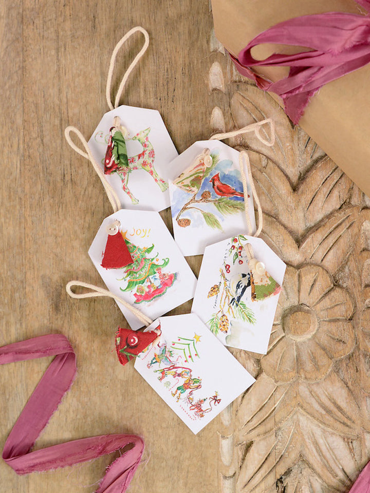 April's Christmas Art Gift Tags Set