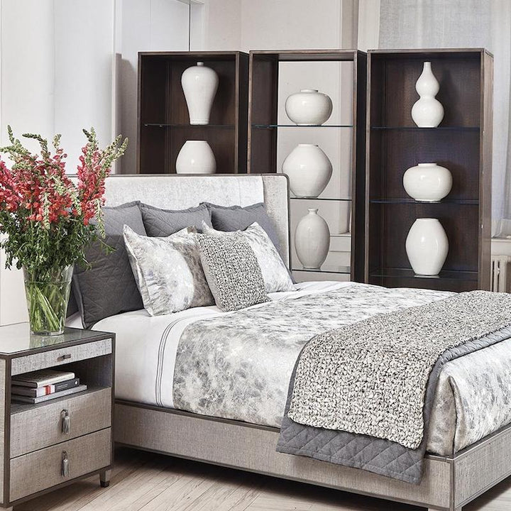 Flannel Grey Coverlet Set
