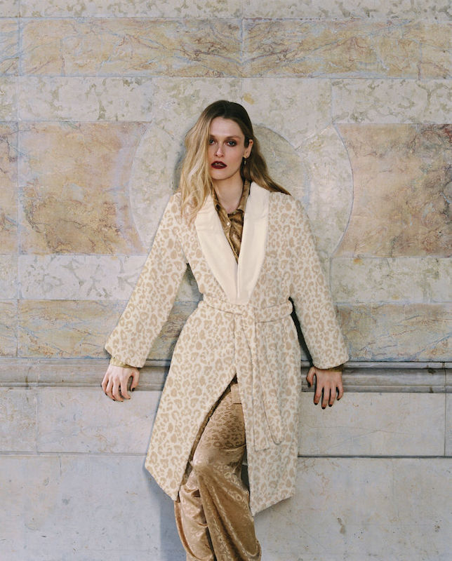 Leopard Shawl Collar Bathrobe