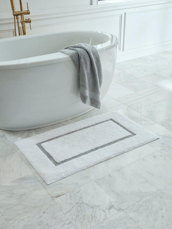 Lindo Bath Rug White/Iron