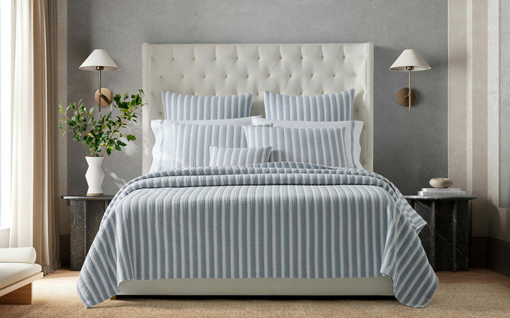 Matouk Apollo Stripe Matelasse Dove