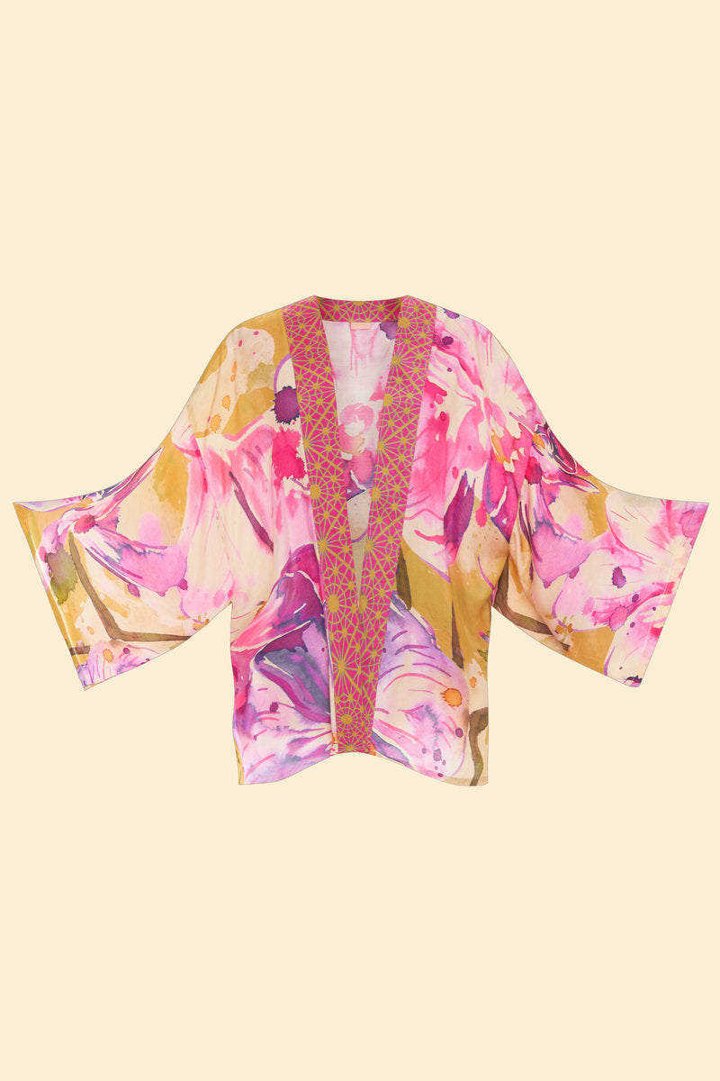 Mustard Orchid Kimono Jacket