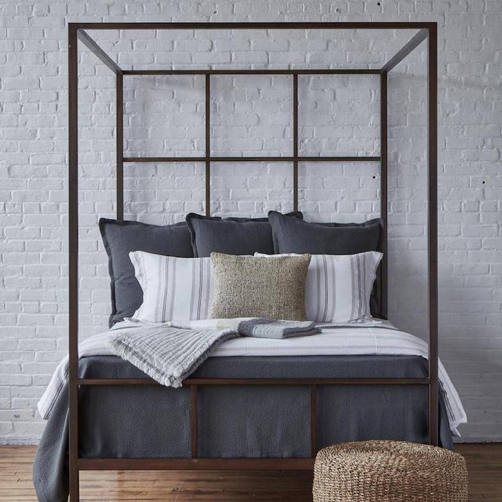 Neo Matelasse Charcoal Coverlet Set