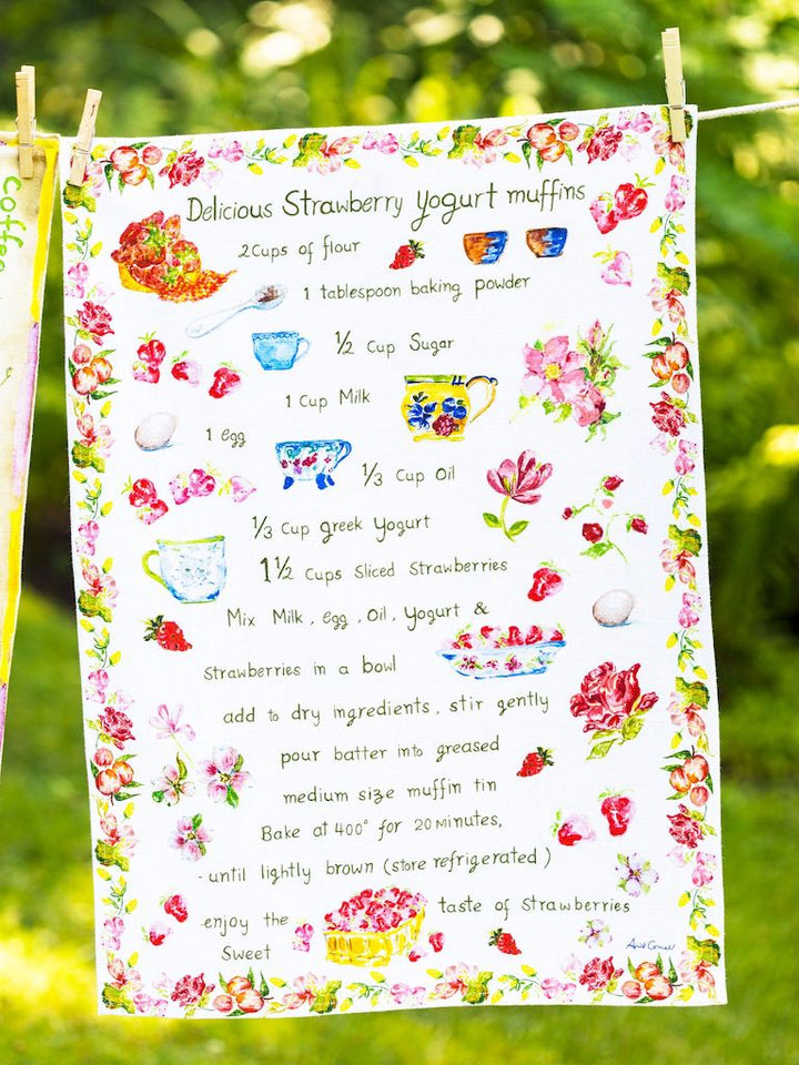 Strawberry Muffin Tea Towel