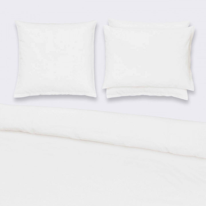 Satin Uni Fitted Sheets Pearl White