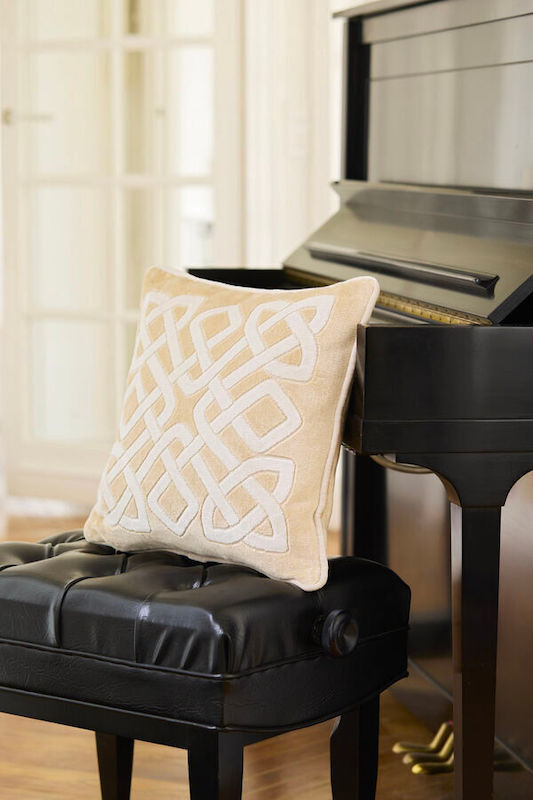 Entrelac Decorative Pillow Kaki