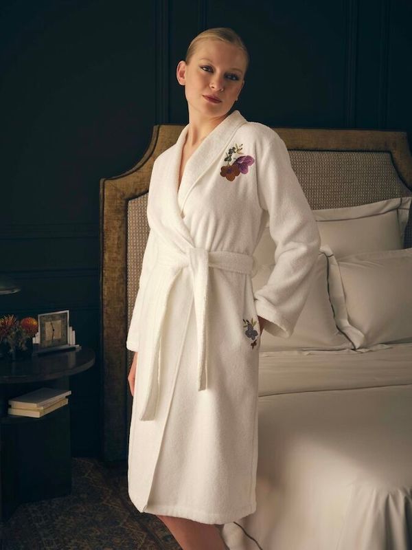 Fleurs Shawl Collar Bathrobe