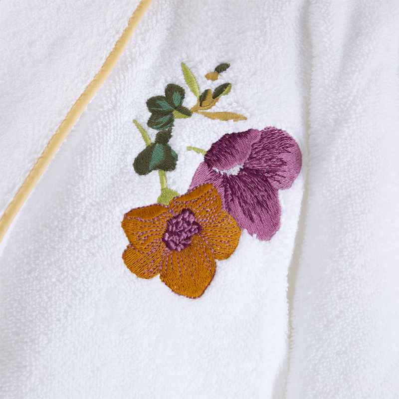 Fleurs Shawl Collar Bathrobe