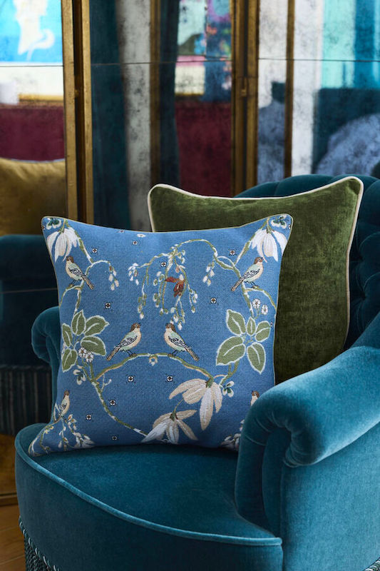 Rameau Decorative Pillow Outremer