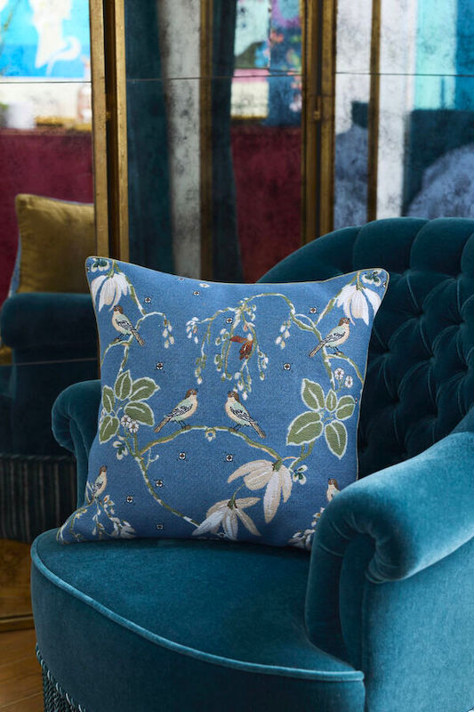 Rameau Decorative Pillow Outremer