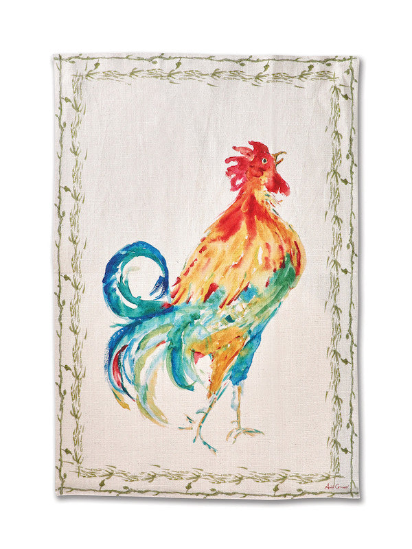 Rooster Tea Towel
