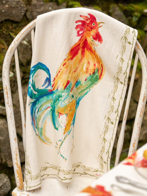 Rooster Tea Towel