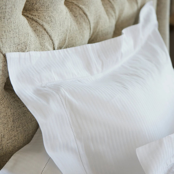 Savoia Stripe Sateen Ivory
