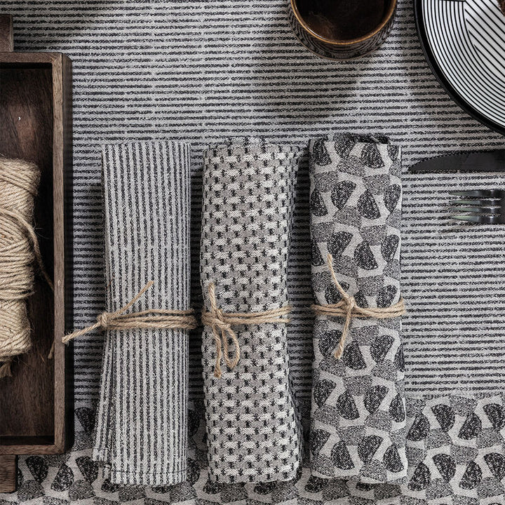 Empreintes Tissage Napkins Black