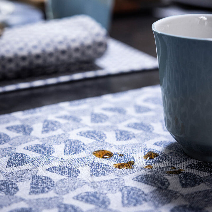 Empreintes Pois Coated Placemats Blue
