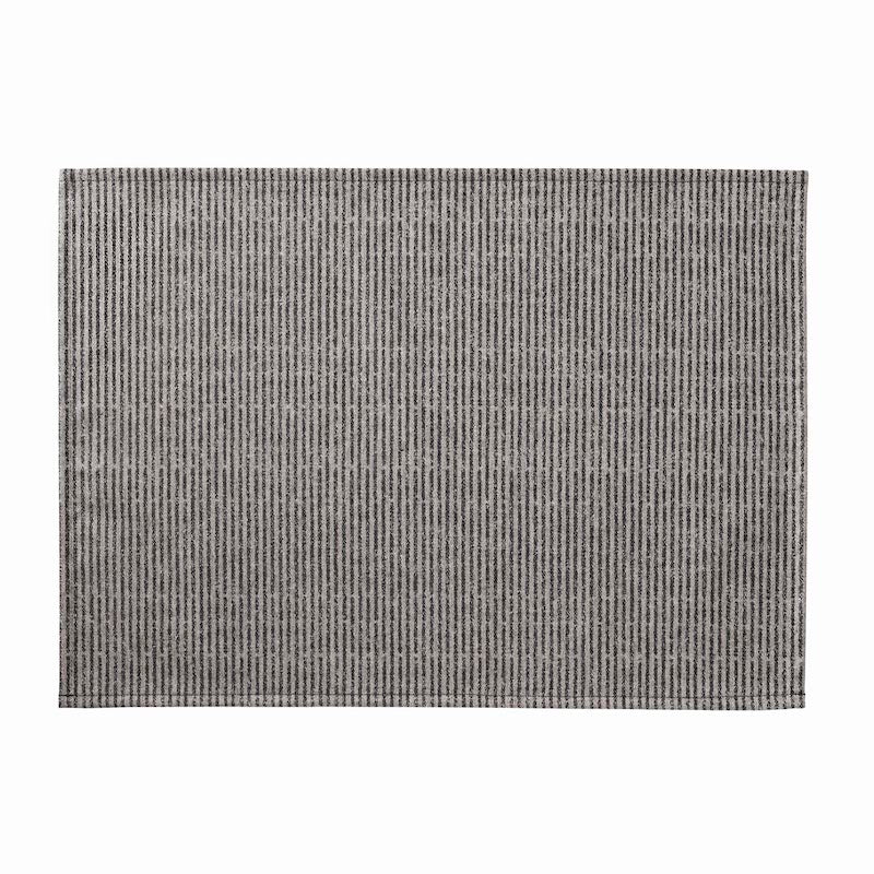 Empreintes Rayures Coated Placemats Black