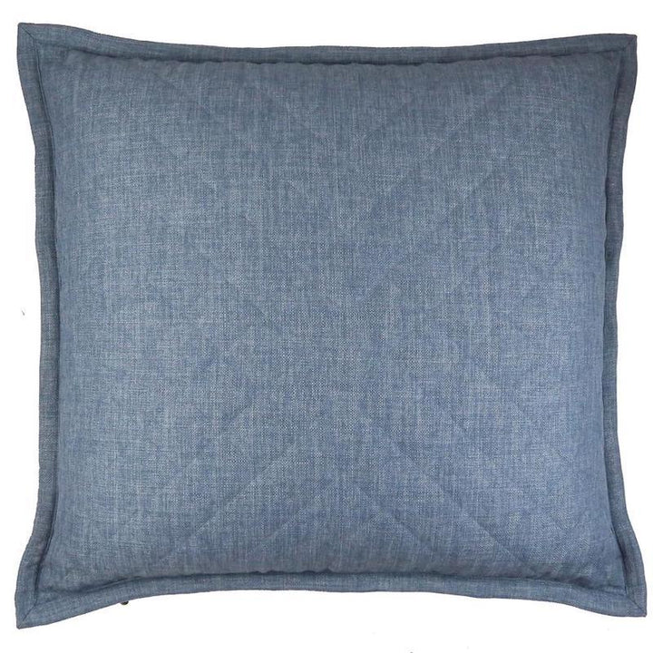 Faux Linen Coverlet Set in Stonewash Blue