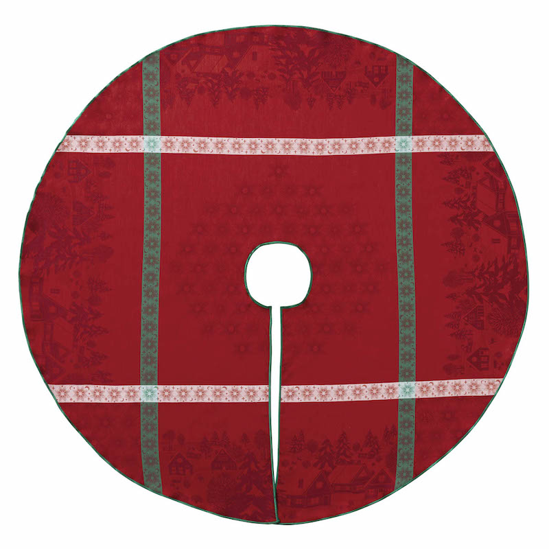 Sous Les Etoiles Christmas Tree Skirt Red