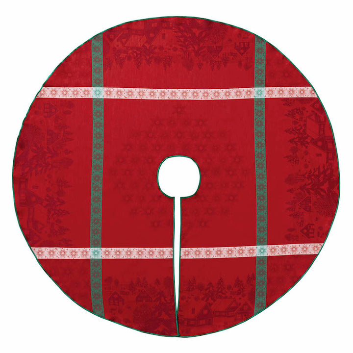 Sous Les Etoiles Christmas Tree Skirt Red