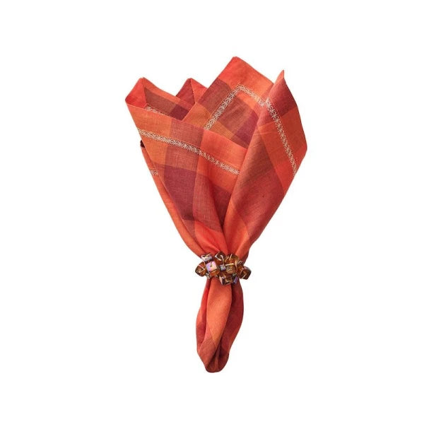 Tartan Napkin in Orange