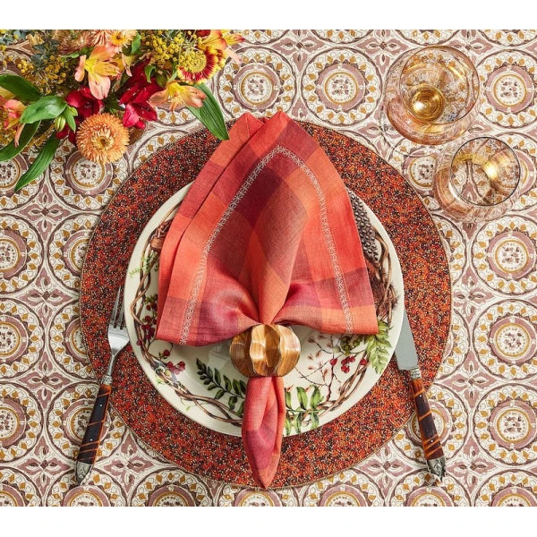 Tartan Napkin in Orange