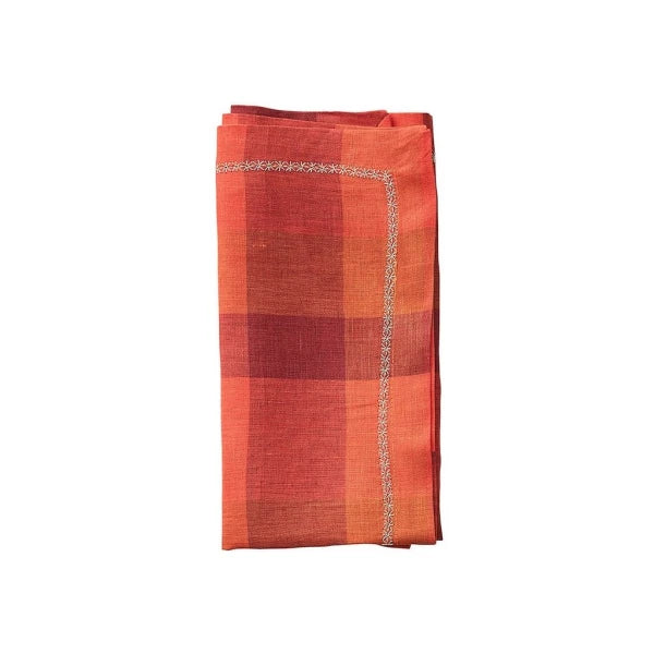 Tartan Napkin in Orange