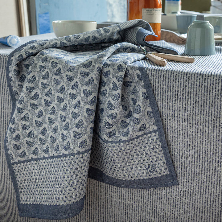 Empreintes Tea Towel Blue
