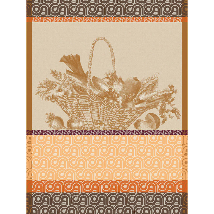 Potager d'Hiver Tea Towel Orange