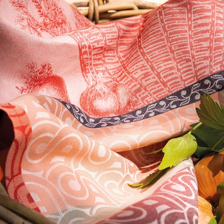 Potager d'Hiver Tea Towel Red